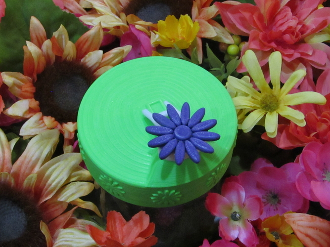 Flower Power Mason Jar Lid 3D Print 235633