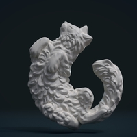 Small Cat bas-relief 3D Printing 235740