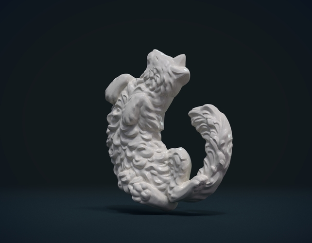 Cat bas-relief 3D Print 235741