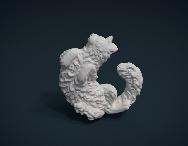 Cat bas-relief 3D Print 235742