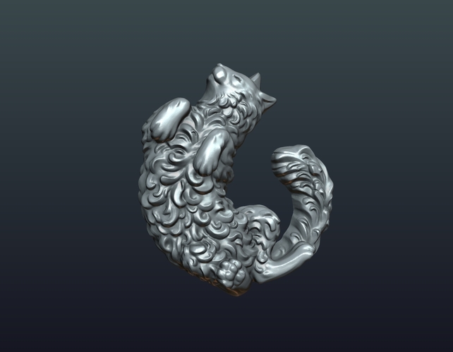 Cat bas-relief 3D Print 235743