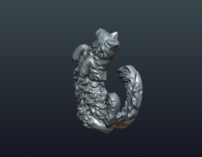 Cat bas-relief 3D Print 235745