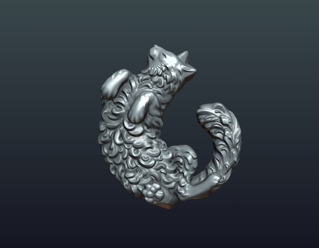 Cat bas-relief 3D Print 235747