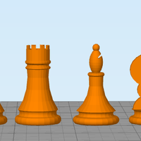 Small Chess set Rey_Torre_Alfil 3D Printing 235825