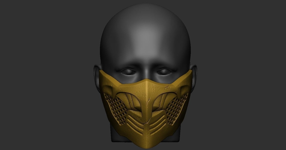 Mortal Kombat X - Scorpion mask For Cosplay 3D Print 235903