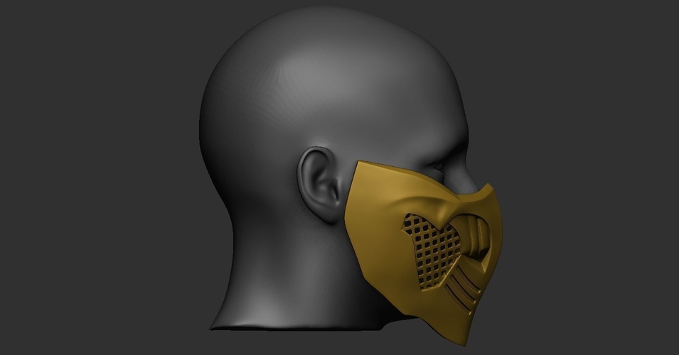 Mortal Kombat X - Scorpion mask For Cosplay 3D Print 235906