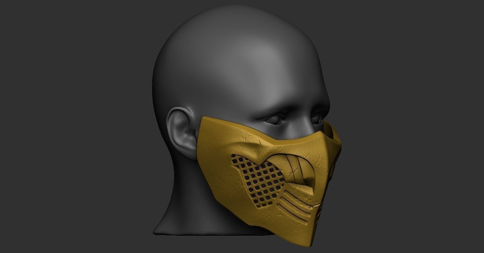 Mortal Kombat X - Scorpion mask For Cosplay 3D Print 235908