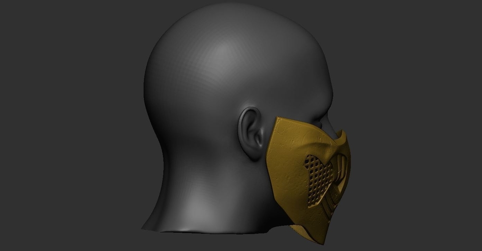 3D Printed Mortal Kombat X - Scorpion mask For Cosplay by ...