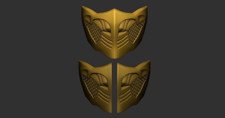 Mortal Kombat X - Scorpion mask For Cosplay 3D Print 235917