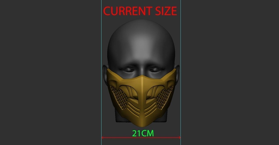 Mortal Kombat X - Scorpion mask For Cosplay 3D Print 235919