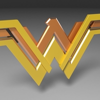 Small Wonder Woman logo 3D Printing 236075