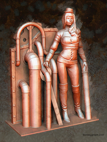 Steampunk Lady : Lenora 3D Print 23637