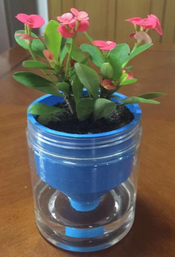 self watering flowerpot 3D Print 236379