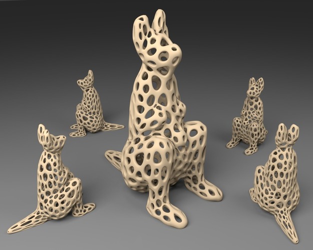 Kangaroo - Voronoi Style 3D Print 23748