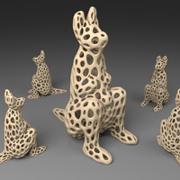 Small Kangaroo - Voronoi Style 3D Printing 23748