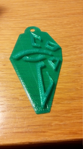 Ingress ENLIGHTENED faction Badge (remeshed, cleaned and fixed) 3D Print 23749