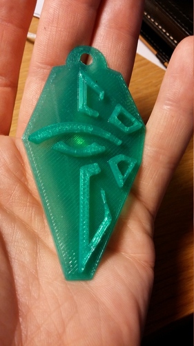 Ingress ENLIGHTENED faction Badge (remeshed, cleaned and fixed) 3D Print 23750