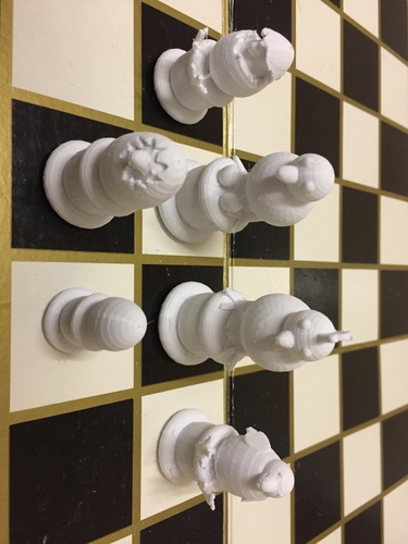 Chicken Chess set 3D Print 237646