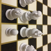 Small Chicken Chess set 3D Printing 237646