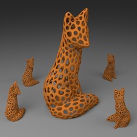 Small Fox - Voronoi Style 3D Printing 23765