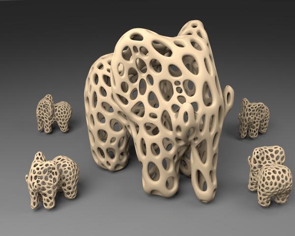Elephant - Voronoi Style