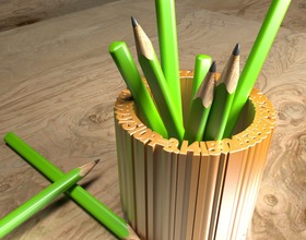 3D Printed Pen Stand by WallTosh