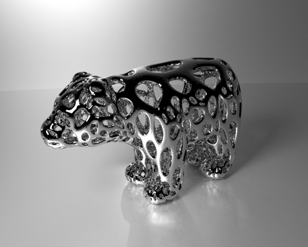 Medium Bear - Voronoi Style 3D Printing 23792