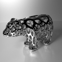 Small Bear - Voronoi Style 3D Printing 23792