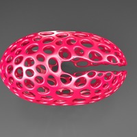 Heart with slot on one side - Voronoi Style - Thumbnail 3