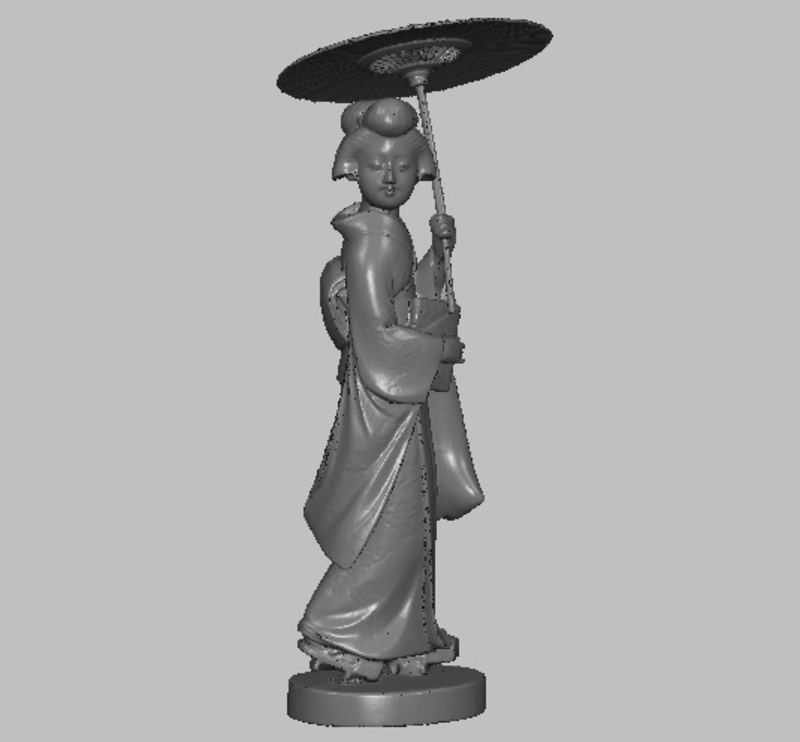 Geicha Japanese original ivory miniature figurine