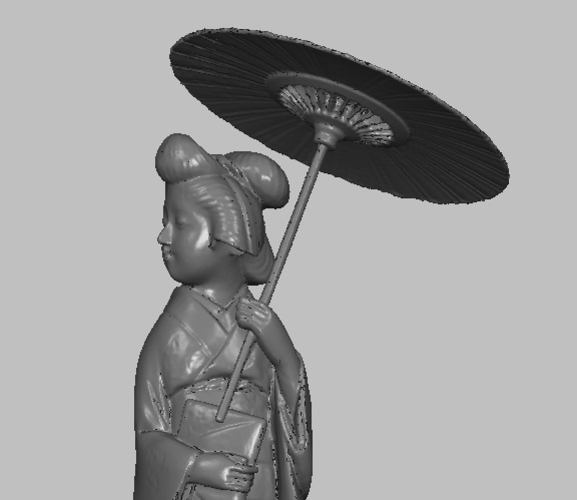 Geicha Japanese original ivory miniature figurine 3D Print 237975