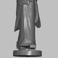 Geicha Japanese original ivory miniature figurine - Thumbnail 9