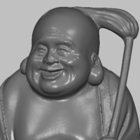 Smiling Buddha original japanese ivory figurine miniature - Thumbnail 2