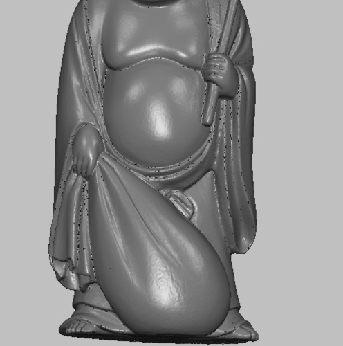 Smiling Buddha original japanese ivory figurine miniature 3D Print 237987