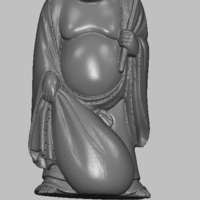 Smiling Buddha original japanese ivory figurine miniature - Thumbnail 8