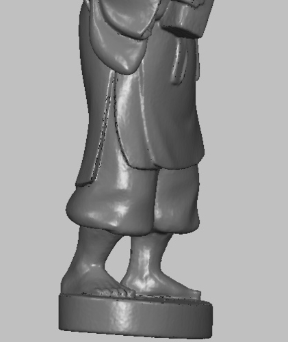 Japanese Monk Original 19th century ivory figurine miniature 3D Print 238006