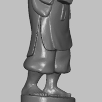 Japanese Monk Original 19th century ivory figurine miniature - Thumbnail 6