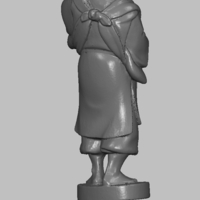 Japanese Monk Original 19th century ivory figurine miniature - Thumbnail 8