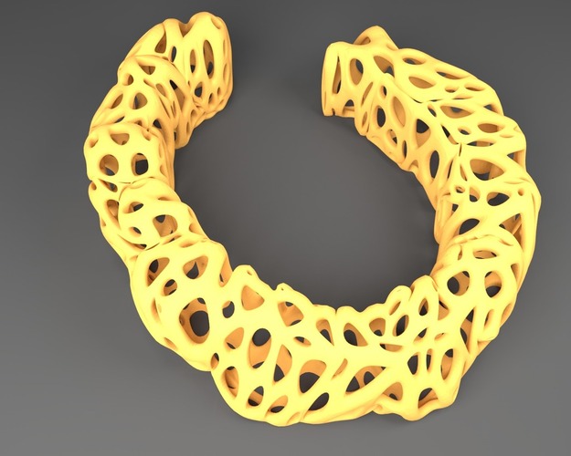 Esculation Bracelet - Voronoi Style 3D Print 23801