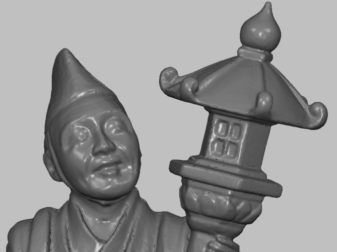 Japanese Monk Original 19th century ivory figurine miniature 3D Print 238010