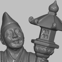 Japanese Monk Original 19th century ivory figurine miniature - Thumbnail 10