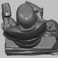 Japanese Carpenter Original Ivory miniature figurine - Thumbnail 4