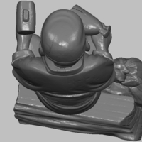 Japanese Carpenter Original Ivory miniature figurine - Thumbnail 11