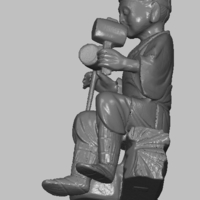 Japanese Carpenter Original Ivory miniature figurine - Thumbnail 13