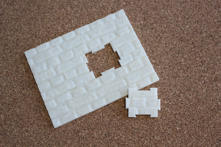 Jigsaw "The wall" (12 pieces) 3D Print 238055