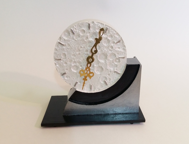 Far Side of the Moon Art Deco Clock
