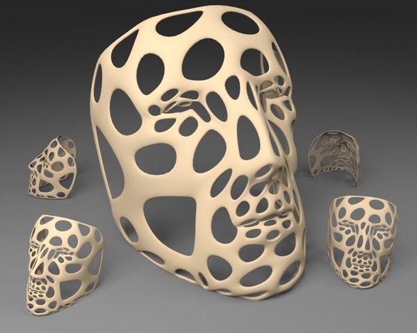 Polygon Mask - Voronoi Style (Single walled)