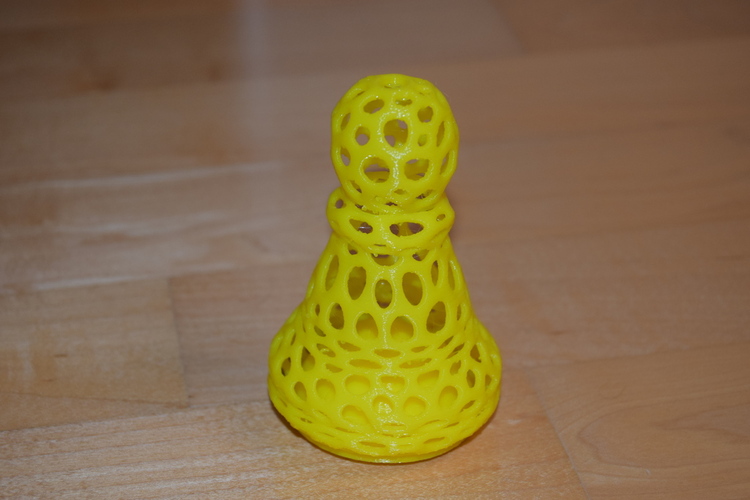 3xM10: Voronoi Chess Set with inlets for 3 x M10 Nuts 3D Print 23814