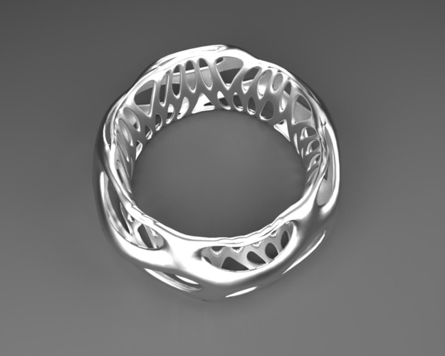 Beautiful Chunky Bracelet - Voronoi Style 3D Print 23817