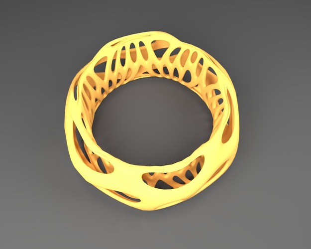 Beautiful Chunky Bracelet - Voronoi Style 3D Print 23818
